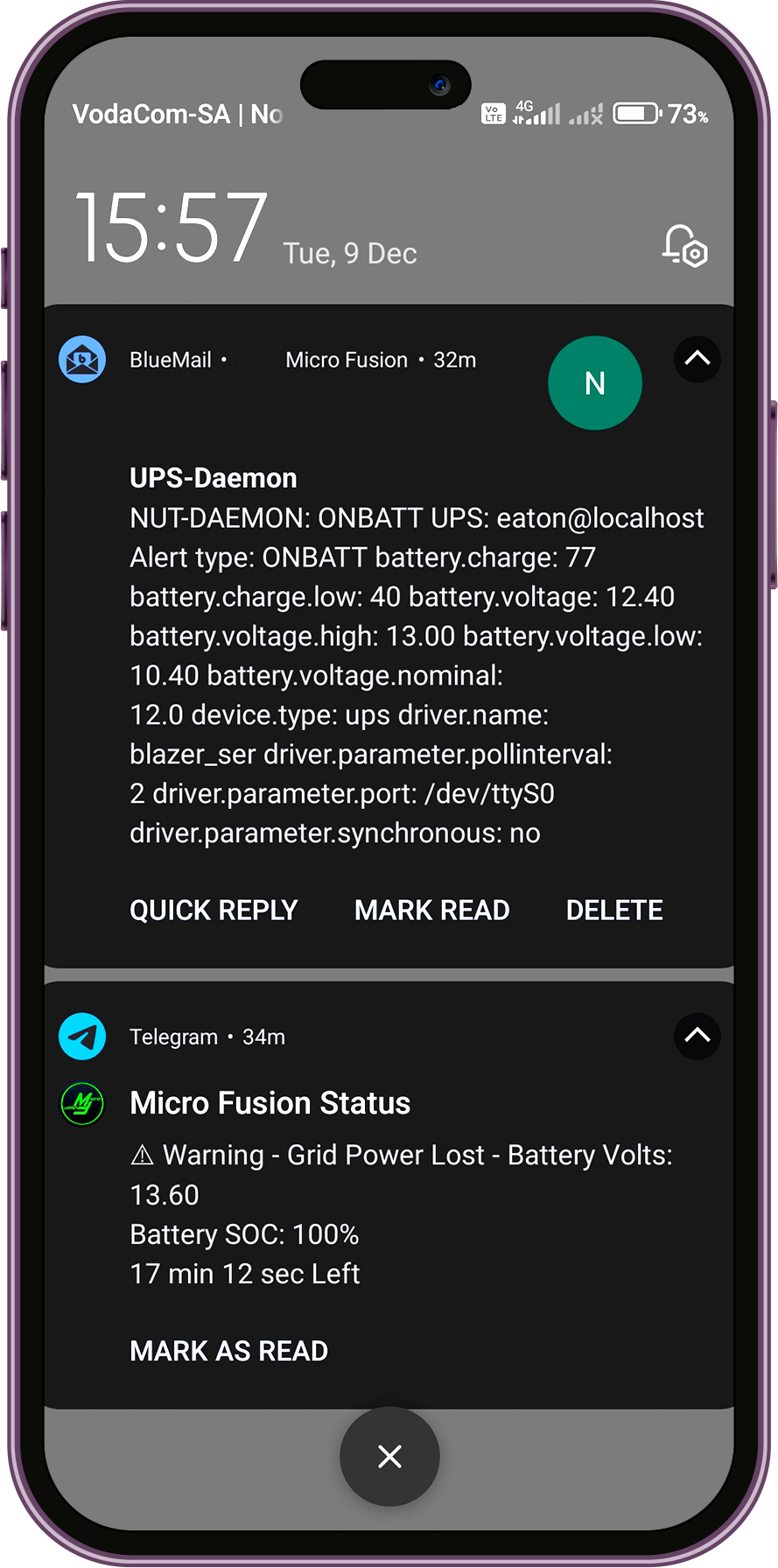 Power Sentinel Telegram Notification